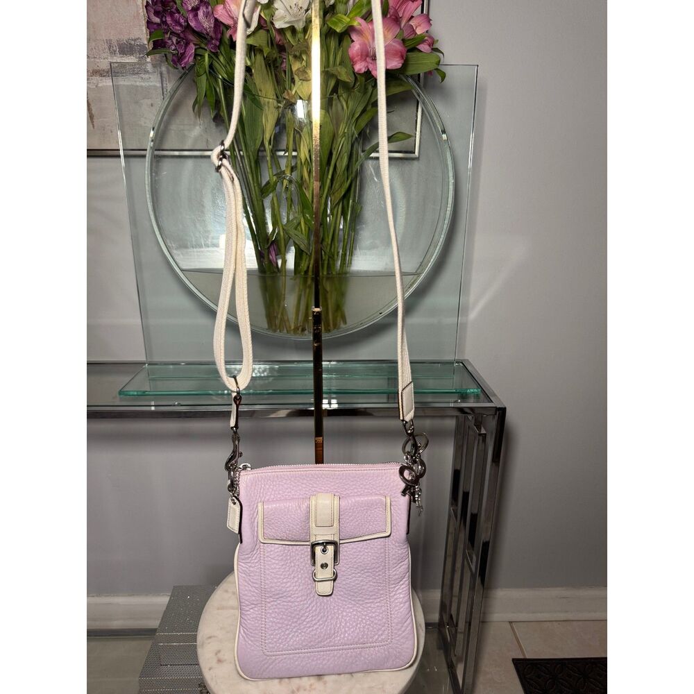 Coach Lilac Buckle Leather Crossbody